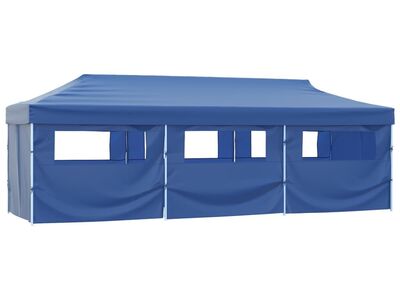vidaXL kokkupandav pop-up peotelk 8 külgseinaga, 870x291x315 cm, sinine
