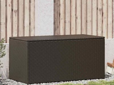 vidaXL aia hoiukast, polürotang, 100 x 50 x 50 cm, pruun
