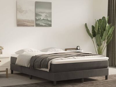 vidaXL vedrumadrats, keskmine, tumehall, 140x200x20 cm, samet
