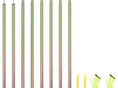 vidaXL päikesepurje postid, 2 tk 250 cm, tsingitud teras