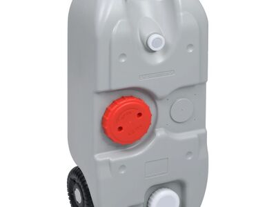 vidaXL ratastega veepaak matkamiseks 40 l, hall