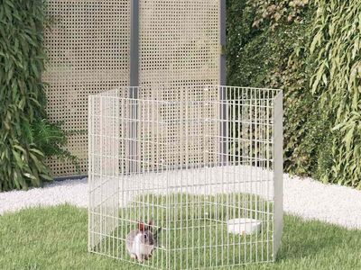 vidaXL loomade aedik 6 paneeli 54x80 cm tsingitud raud