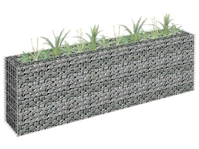 vidaXL gabioon-taimelava, tsingitud teras, 180 x 30 x 60 cm