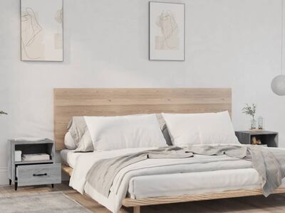 vidaXL öökapid 2 tk, hall Sonoma tamm, tehispuit