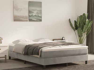 vidaXL vedrumadrats, keskmine, helehall, 140x190x20 cm, samet