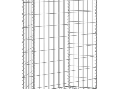 vidaXL gabioon-taimelava, tsingitud teras, 80 x 20 x 100 cm