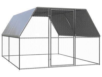 vidaXL õue kanapuur, 3 x 4 x 2 m, tsingitud teras
