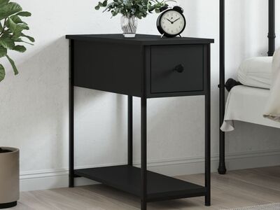 vidaXL öökapp, must, 30 x 60 x 60 cm, tehispuit