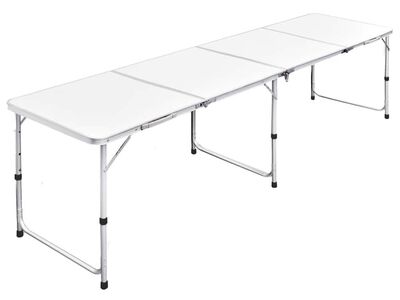 Kokkupandav alumiiniumist matkalaud 240 x 60 cm