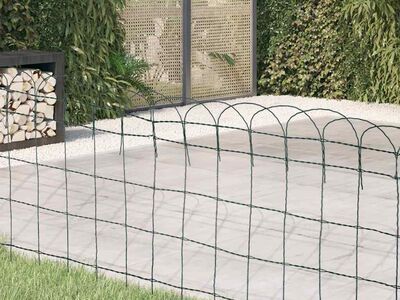 vidaXL aiapiire, pulberkaetud raud, 25 x 0,65 m