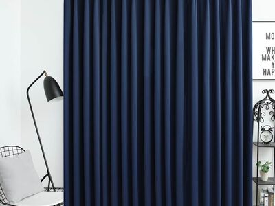 vidaXL pimendav kardin konksudega, sinine, 290 x 245 cm