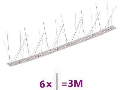 vidaXL 5-realine roostevabast terasest linnupiigid, 6 tk, 3 m