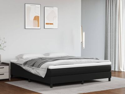 vidaXL vedrumadrats, keskmine, must, 160x200x20 cm, kunstnahk