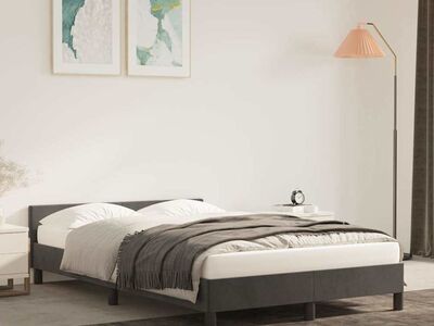 vidaXL voodiraam ilma madratsita, tumehall, 120x200 cm, samet