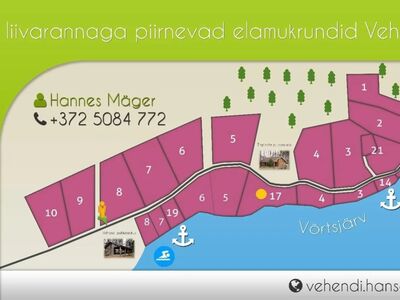 Müüme järveäärse liivarannaga ja elektriliitumisega elamumaa sihtotstarbega kinnistud Vehendis