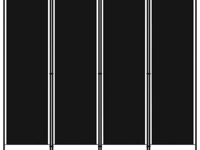 vidaXL 4 paneeliga ruumijagaja, must, 200 x 180 cm