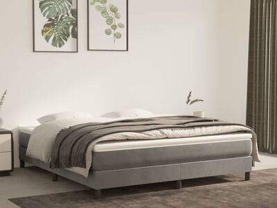 vidaXL vedrumadrats, keskmine, helehall, 180x200x20 cm, samet