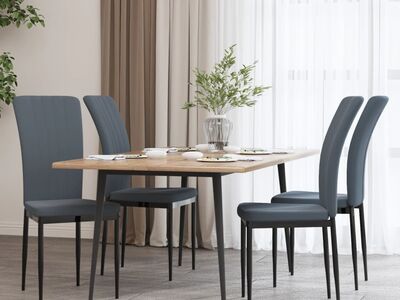 vidaXL söögitoolid 4 tk, tumehall, samet