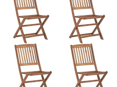 vidaXL kokkupandavad aiatoolid 4 tk, akaatsiapuit