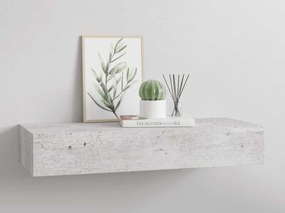 vidaXL sahtliga seinariiul, betoonhall, 60x23.5x10cm, MDF