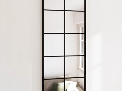 vidaXL seinapeeglid, must, 100 x 40 cm, metall