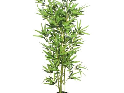 vidaXL kunsttaim bambus potiga 120 cm, roheline