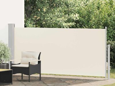 vidaXL lahtitõmmatav külgsein, 140 x 300 cm, kreemjas