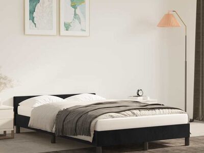 vidaXL Voodiraam ilma Madratsita Must 120x200 cm samet