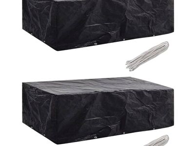 vidaXL aiamööblikatted 2 tk 8 inimesele polürotang 10 ava, 300x140  cm