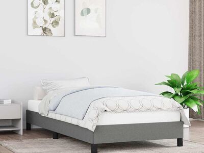 vidaXL voodiraam ilma madratsita, tumehall, 90x200 cm, kangas