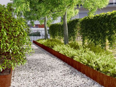 vidaXL murupiirded 10 tk, 20x103 cm, painduv Corten teras