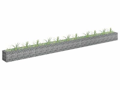 vidaXL gabioon-taimelava, tsingitud teras, 450 x 30 x 30 cm