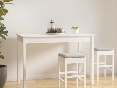 vidaXL lisalaud, valge, 110 x 55 x 75 cm, männipuit