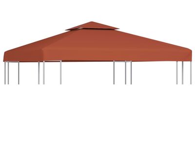 vidaXL kahekordne varjualuse katus 310 g/m² 3 x 3 m, terrakota