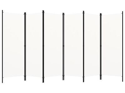 vidaXL 6 paneeliga ruumijagaja, valge, 300 x 180 cm