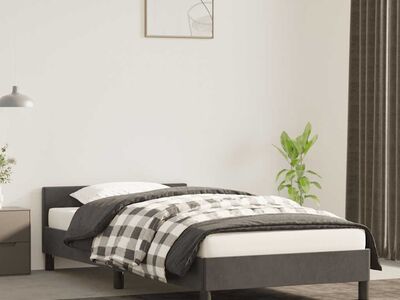 vidaXL Voodiraam ilma Madratsita helehall, 90x190 cm samet