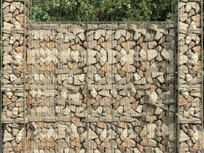 vidaXL gabioonkorvid 3 tk, tsingitud teras 25 x 25 x 197 cm