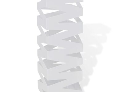 Valge kandiline terasest vihmavarju/jalutuskepi hoida, 48,5 cm