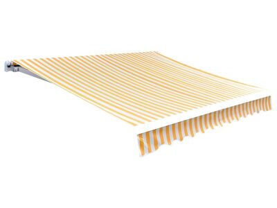 vidaXL varikatus päevalillekollane/valge 3 x 2,5 m (ilma raamita)