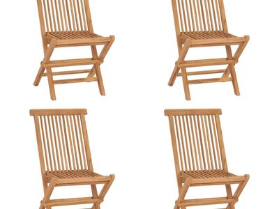 vidaXL kokkupandavad aiatoolid, 4 tk, tiikpuu
