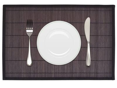 Bambusest lauamatid 6 tk, 30 x 45 cm, tumepruun
