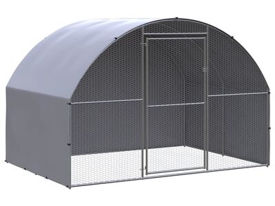 vidaXL kanakuut, 3 x 2 x 2 m, tsingitud teras
