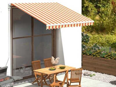 vidaXL varikatuse asenduskangas, kollane ja oranž, 3 x 2,5 m