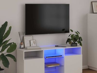 vidaXL telerialus LED-tuledega, valge, 120x30x50 cm