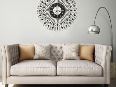 vidaXL seinakell metall 43 cm must