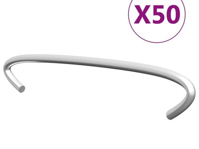 vidaXL gabiooni konksud 50 tk, tsingitud teras 10 cm