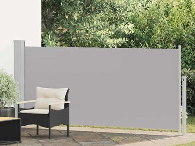 vidaXL lahtitõmmatav külgsein, 140 x 300 cm, hall
