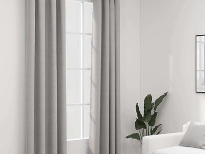 vidaXL linase välimusega pimendavad kardinad 2 tk hall 140x225 cm