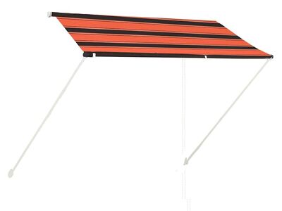 vidaXL sissetõmmatav varikatus, 250 x 150 cm, oranž ja pruun
