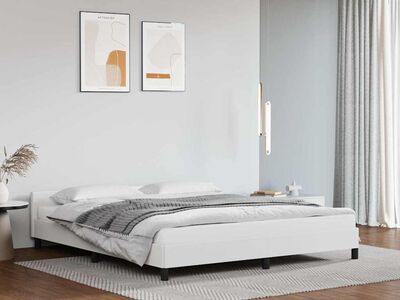 vidaXL voodiraam peatsiga ilma madratsita Valge 180x200 cm